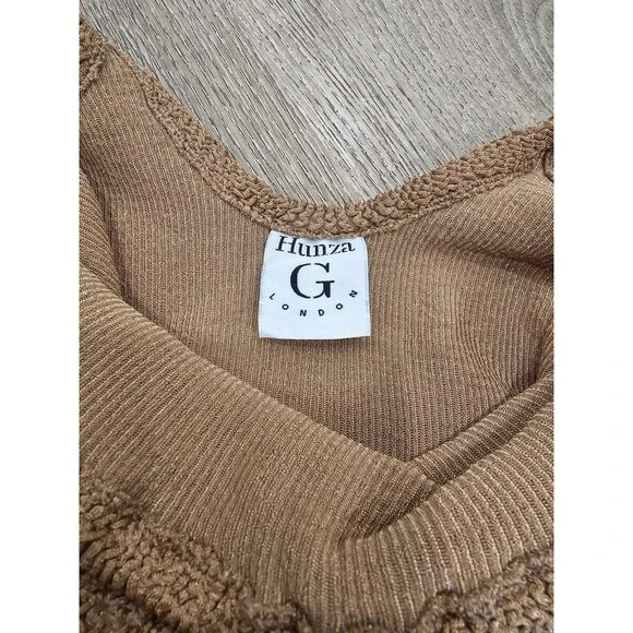 Hunza G Women’s Tank Square-Neck Mini Dress Brown (Cocoa) One Size - Picture 3 of 8